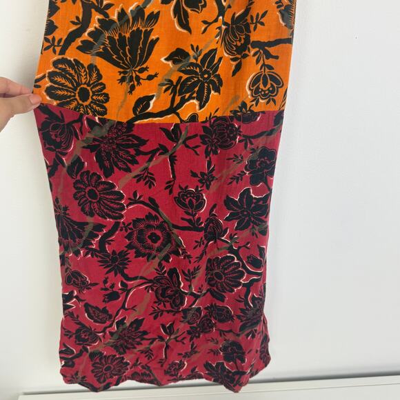 Vero Moda Womens Tanja Sleeveless V-Neck Colorblock Red/Orange Maxi Dress Small - Picture 4 of 10